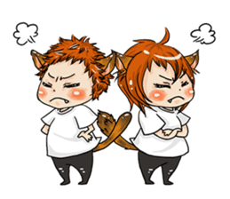 Personification cat boys!! sticker #4204644