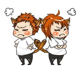 Personification cat boys!! sticker #4204644