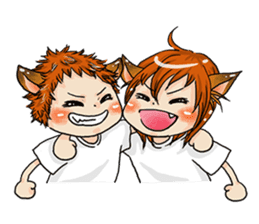 Personification cat boys!! sticker #4204645