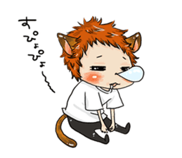 Personification cat boys!! sticker #4204652
