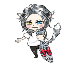 Personification cat boys!! sticker #4204655