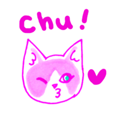 Cat expression of Love sticker #4204864
