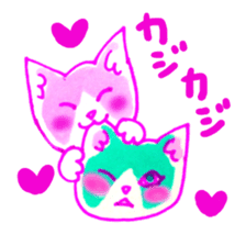 Cat expression of Love sticker #4204868