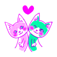 Cat expression of Love sticker #4204891