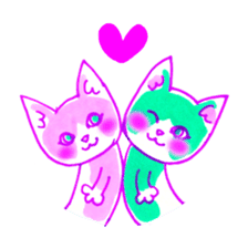 Cat expression of Love sticker #4204891