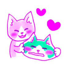 Cat expression of Love sticker #4204892