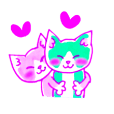 Cat expression of Love sticker #4204893