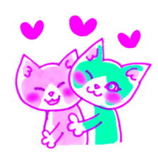Cat expression of Love sticker #4204895