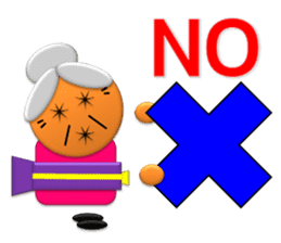 Small grandmother of the message sticker #4206555