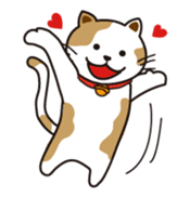 Loose, unrestrained, heartwarming cats sticker #4209021