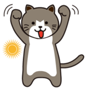 Loose, unrestrained, heartwarming cats sticker #4209025