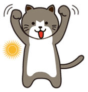 Loose, unrestrained, heartwarming cats sticker #4209025