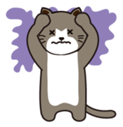 Loose, unrestrained, heartwarming cats sticker #4209026