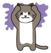 Loose, unrestrained, heartwarming cats sticker #4209026