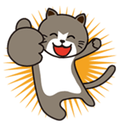 Loose, unrestrained, heartwarming cats sticker #4209027