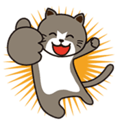 Loose, unrestrained, heartwarming cats sticker #4209027