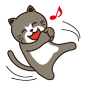 Loose, unrestrained, heartwarming cats sticker #4209029