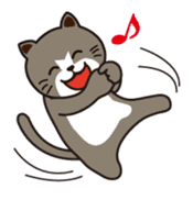 Loose, unrestrained, heartwarming cats sticker #4209029