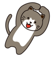 Loose, unrestrained, heartwarming cats sticker #4209030