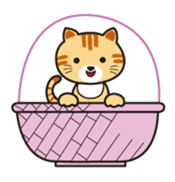 Loose, unrestrained, heartwarming cats sticker #4209040