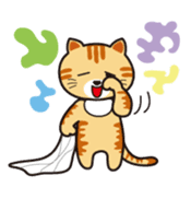 Loose, unrestrained, heartwarming cats sticker #4209041