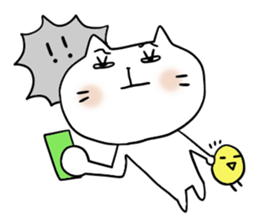 Cat and bird 2 sticker #4209917