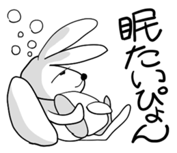 Contact carefree days of white rabbit sticker #4211861