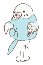 Reticent little parakeet sticker #4211939