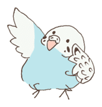 Reticent little parakeet sticker #4211941