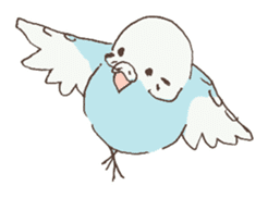 Reticent little parakeet sticker #4211946