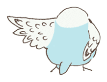 Reticent little parakeet sticker #4211953