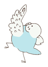 Reticent little parakeet sticker #4211955