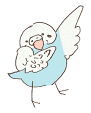 Reticent little parakeet sticker #4211957