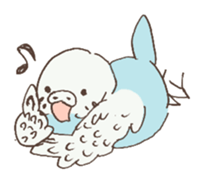 Reticent little parakeet sticker #4211963