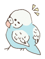 Reticent little parakeet sticker #4211965