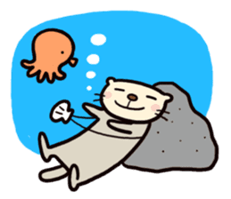 Goodnight Sea Otter sticker #4212021