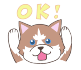 Siberian husky&White cat sticker #4214784