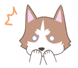 Siberian husky&White cat sticker #4214794