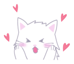 Siberian husky&White cat sticker #4214814