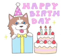 Siberian husky&White cat sticker #4214819