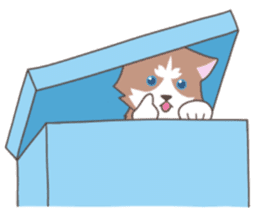 Siberian husky&White cat sticker #4214820