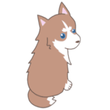 Siberian husky&White cat sticker #4214822