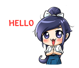 School Cute Girl : Violet sticker #4215424