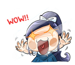 School Cute Girl : Violet sticker #4215425