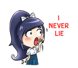 School Cute Girl : Violet sticker #4215426