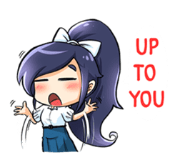 School Cute Girl : Violet sticker #4215427