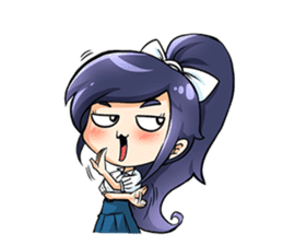 School Cute Girl : Violet sticker #4215428