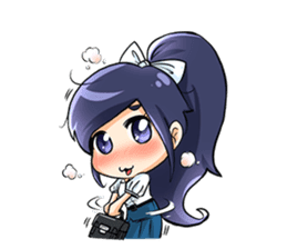 School Cute Girl : Violet sticker #4215429