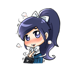 School Cute Girl : Violet sticker #4215429