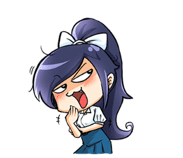 School Cute Girl : Violet sticker #4215430